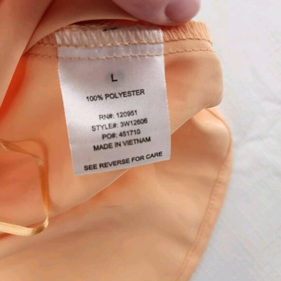 Olive & Oak Womens Size Large Halter Peplum Cami Peach Orange Sleeveless Tank - Picture 6 of 6